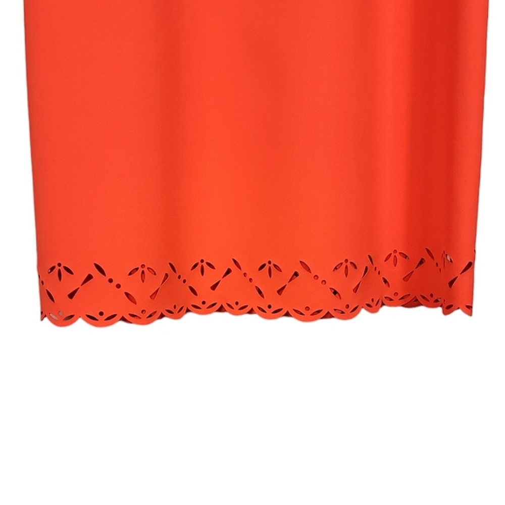 J. Crew Factory Orange Lazer-Cut Shiftdress - Picture 4 of 10